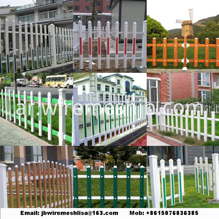 Plastic Garden Fence /PVC Steel Picket Fence
